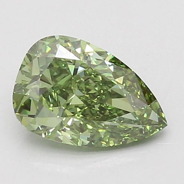 1.53 Ct. Fancy Vivid Green Pear Lab Grown Diamond