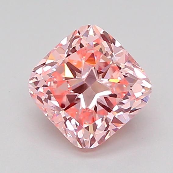 1.05 Ct. Fancy Vivid Pink Cushion Lab Grown Diamond