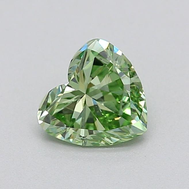 0.29 Ct. Fancy Vivid  Green Heart Lab Grown Diamond