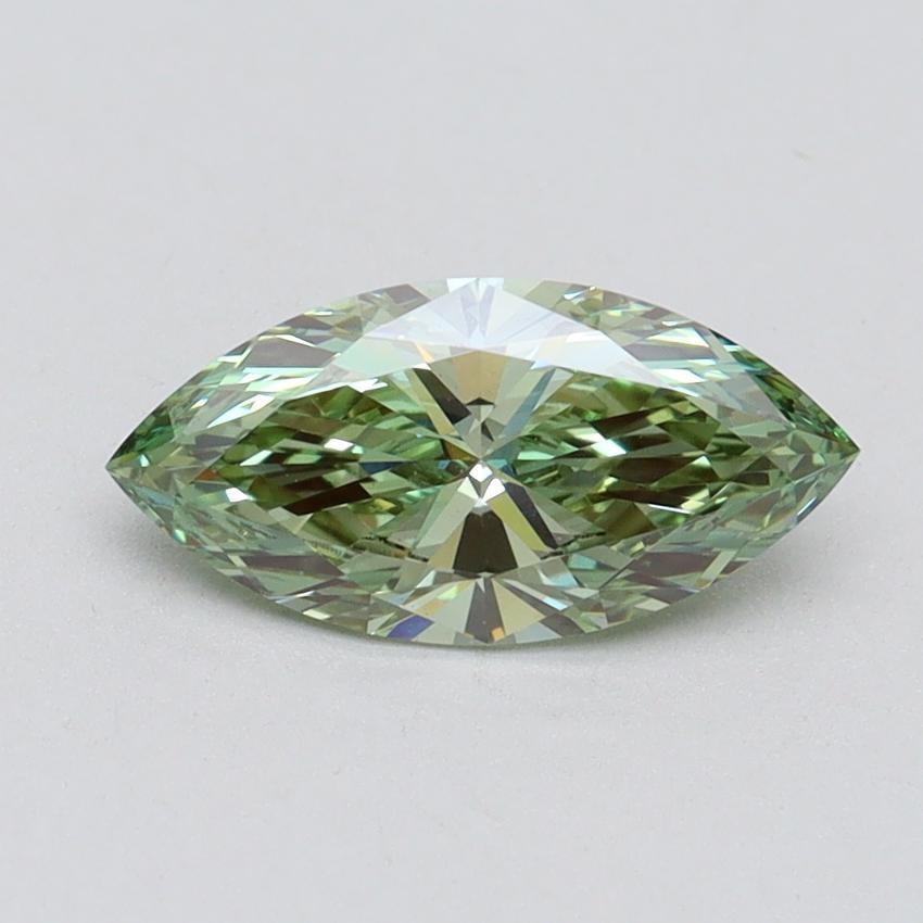 1.01 Ct. Fancy Vivid Green Marquise Lab Grown Diamond