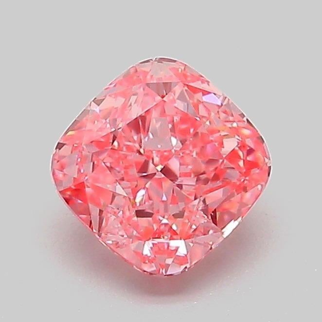 1.04 Ct. Fancy Vivid Pink Cushion Lab Grown Diamond