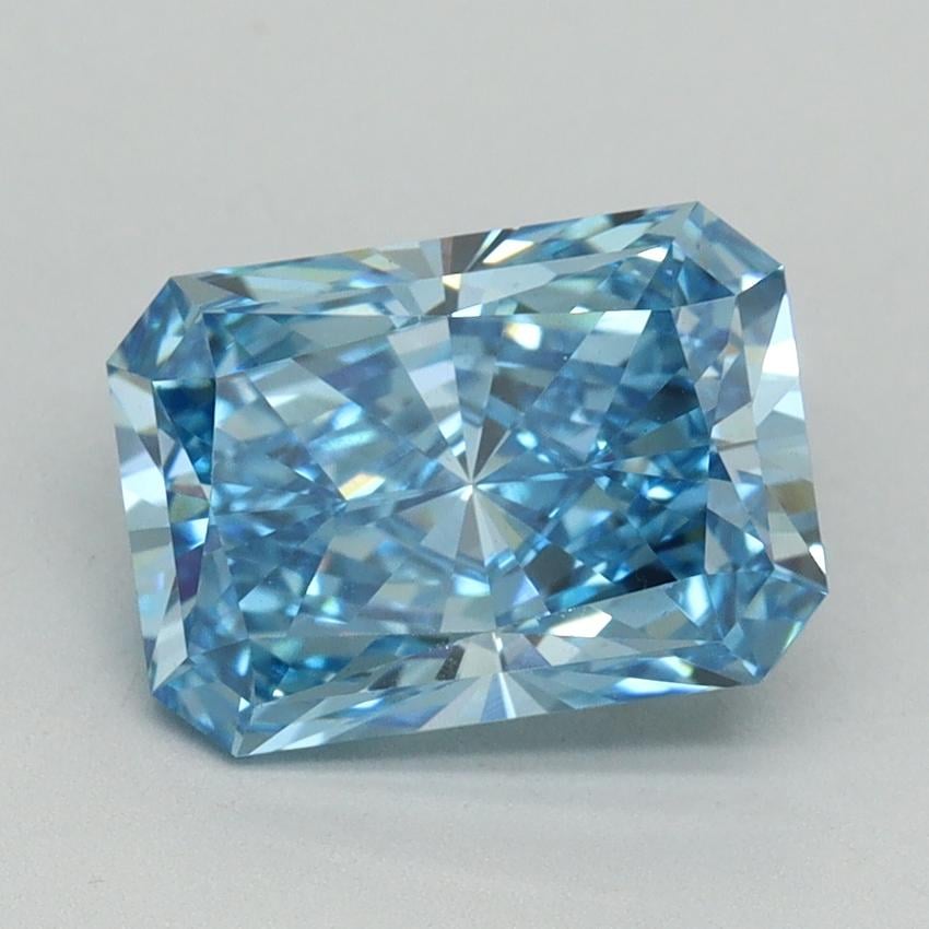2.70 Ct. Fancy Vivid Blue Radiant Lab Grown Diamond