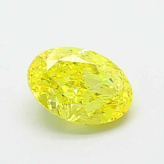 0.86 Ct. Fancy Vivid  Yellow Oval Lab Grown Diamond