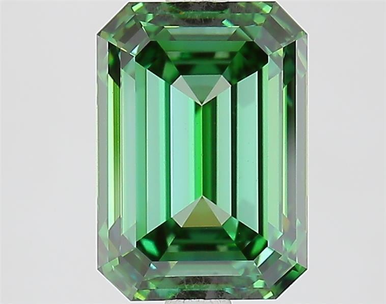 3.13 Ct. Fancy Vivid  Green Emerald Lab Grown Diamond