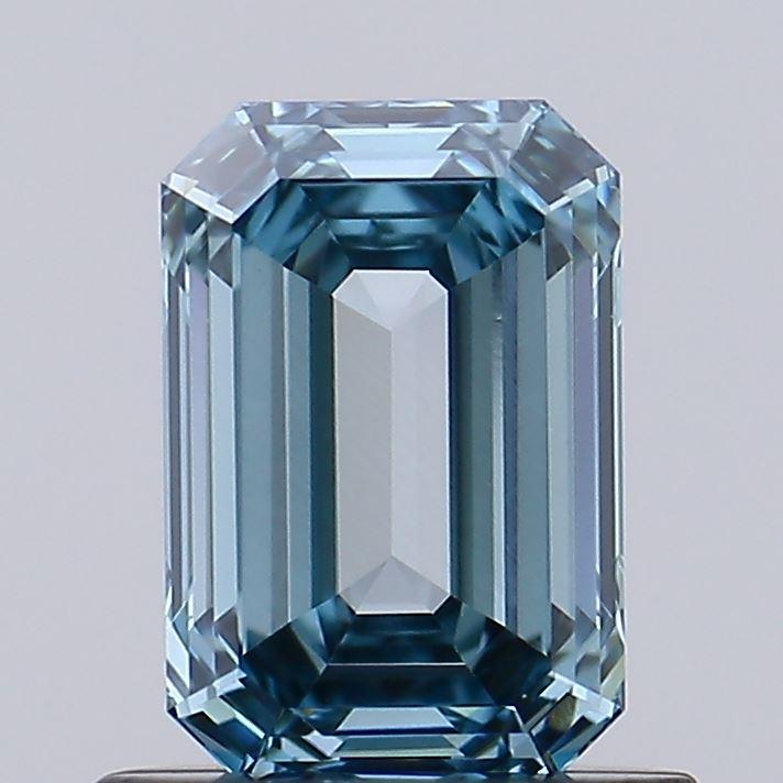 0.90 Ct. Fancy Intense Blue Emerald Lab Grown Diamond