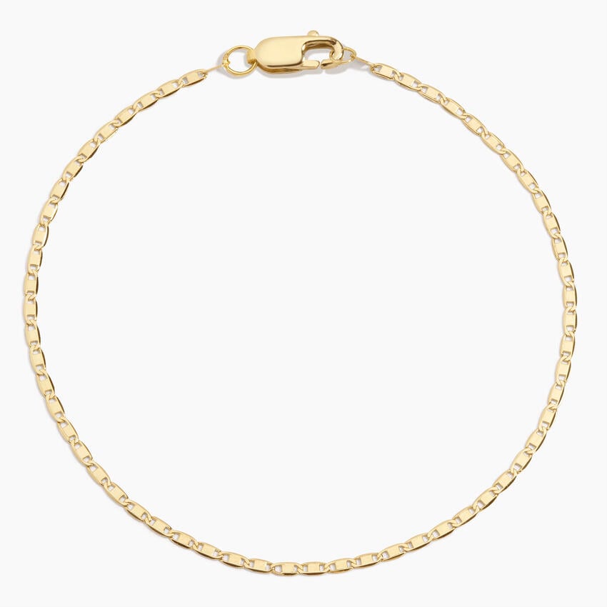 14K Yellow Gold Quincy 6.5 in. Mirror Chain Bracelet
