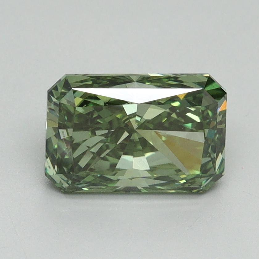 1.54 Ct. Fancy Vivid Green Radiant Lab Grown Diamond