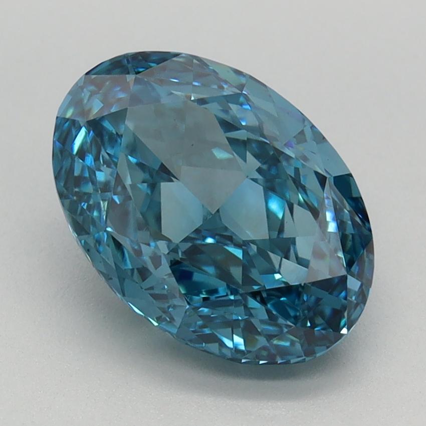 2.06 Ct. Fancy Vivid Blue Oval Lab Grown Diamond