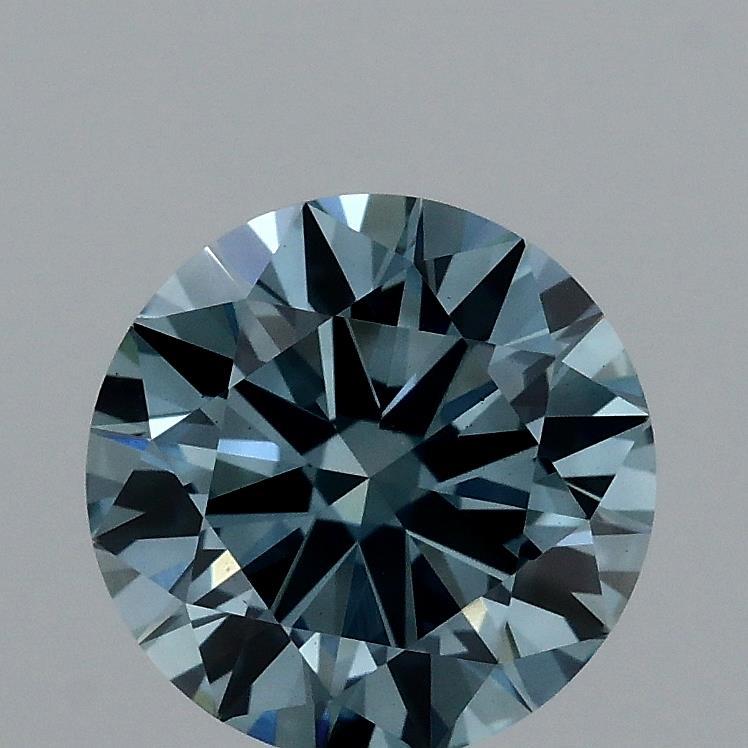 1.53 Ct. Fancy Vivid Blue Round Lab Grown Diamond