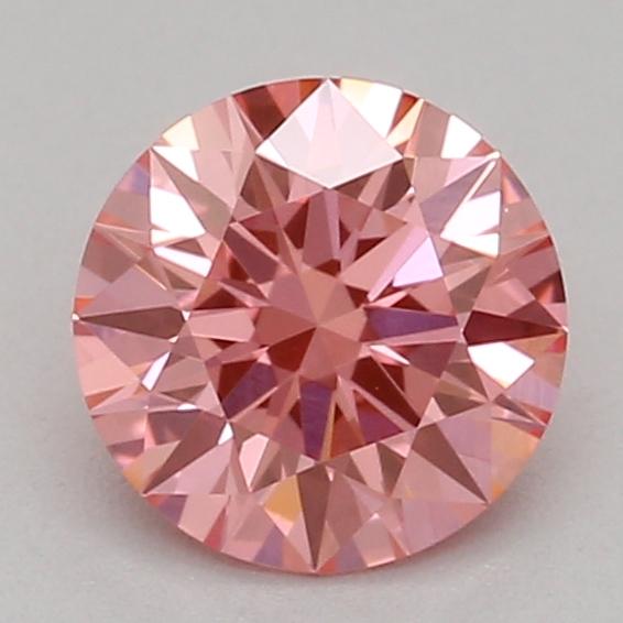 0.50 Ct. Fancy Vivid Pink Round Lab Grown Diamond
