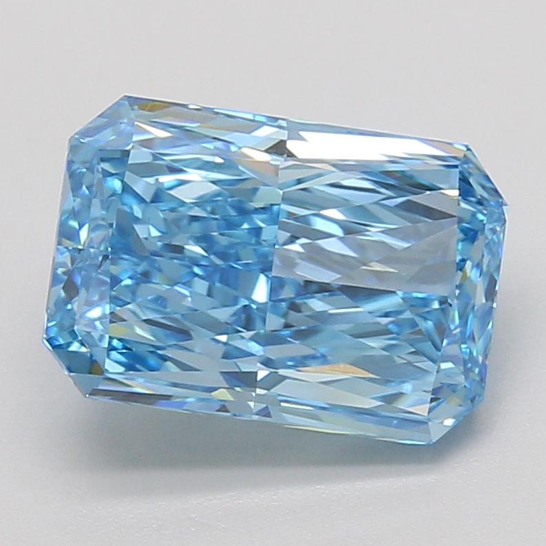 4.09 Ct. Fancy Vivid Blue Radiant Lab Grown Diamond