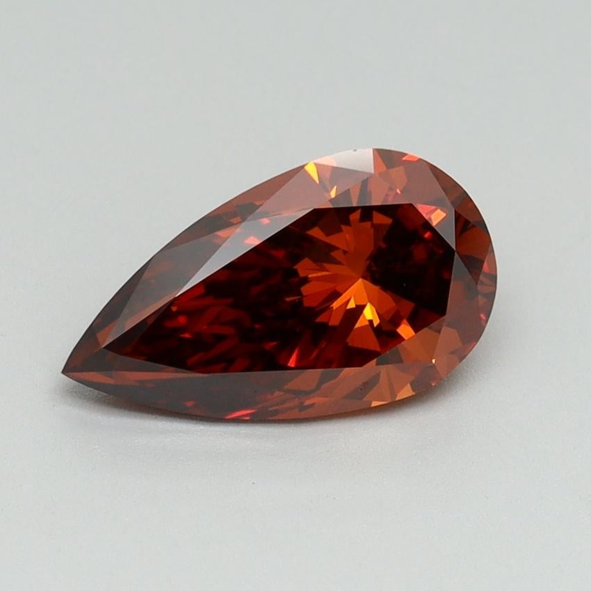 1.58 Ct. Fancy Deep Orange Pear Lab Grown Diamond