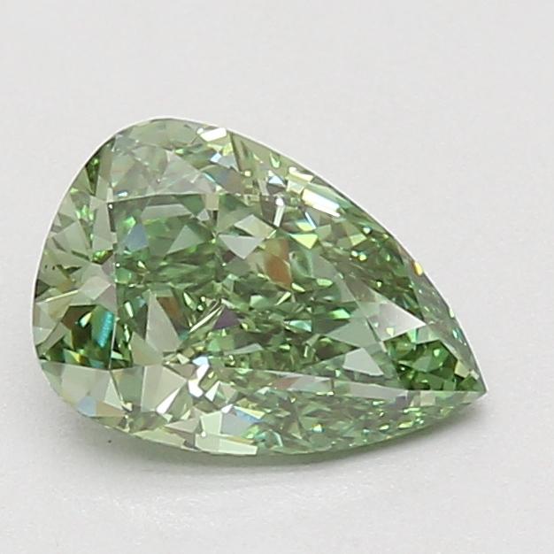 1.52 Ct. Fancy Vivid Green Pear Lab Grown Diamond