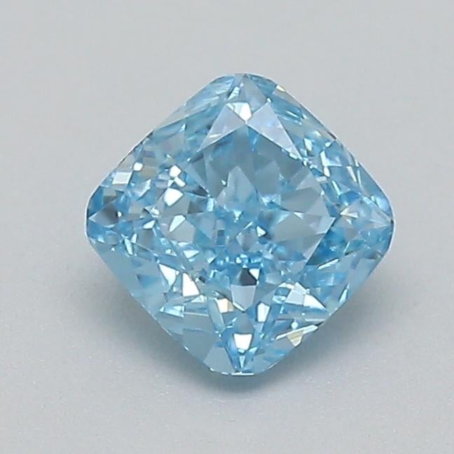 0.35 Ct. Fancy Vivid  Blue Cushion Lab Grown Diamond