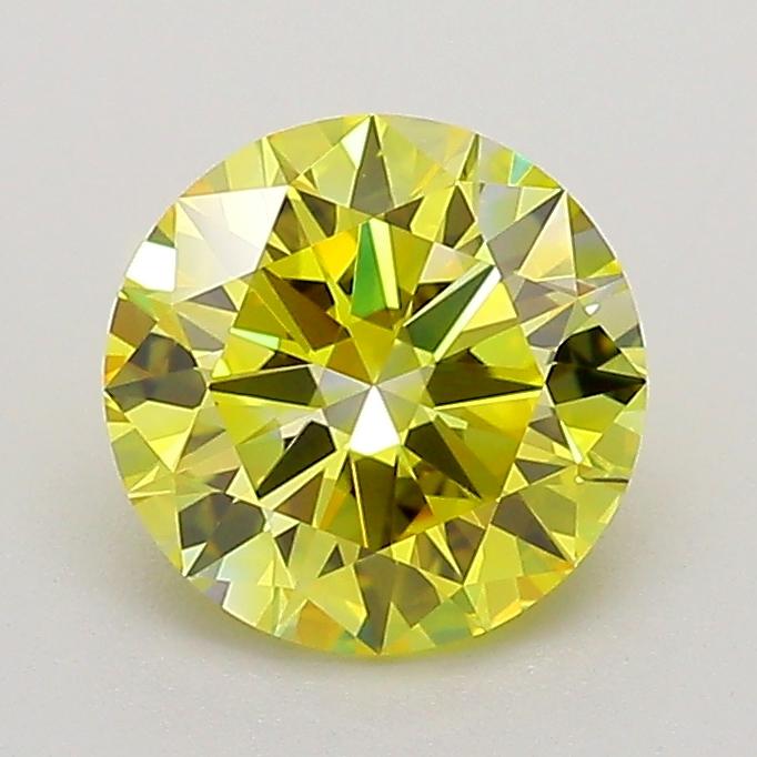 1.24 Ct. Fancy Intense  Yellow Round Lab Grown Diamond