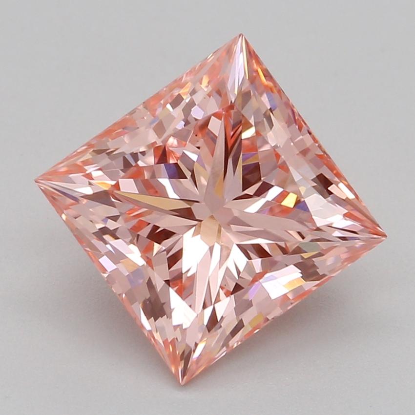 2.00 Ct. Fancy Vivid Pink Princess Lab Grown Diamond