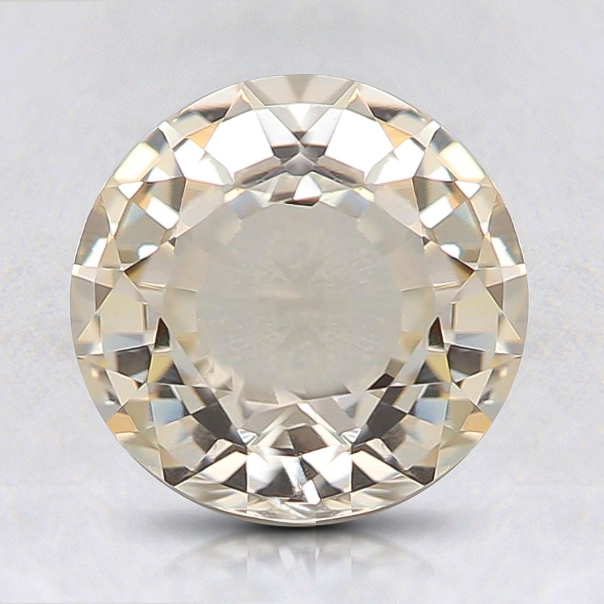 6.7mm Unheated Peach Round Sapphire