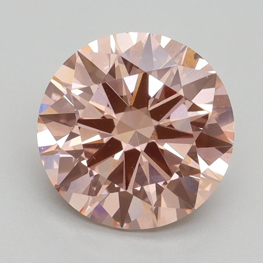 2.59 Ct. Fancy Intense Pink Round Lab Grown Diamond