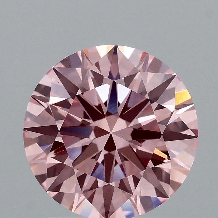 2.02 Ct. Fancy Vivid Pink Round Lab Grown Diamond