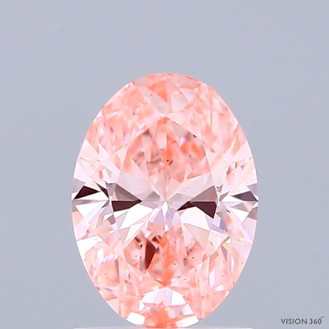 1.04 Ct. Fancy Vivid Pink Oval Lab Grown Diamond