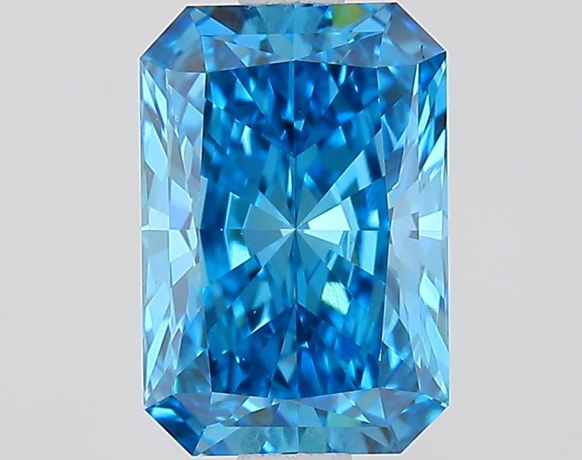 1.57 Ct. Fancy Vivid Blue Radiant Lab Grown Diamond