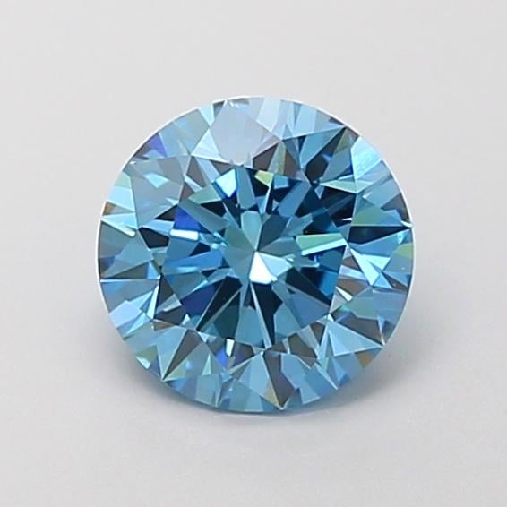1.55 Ct. Fancy Vivid Blue Round Lab Grown Diamond