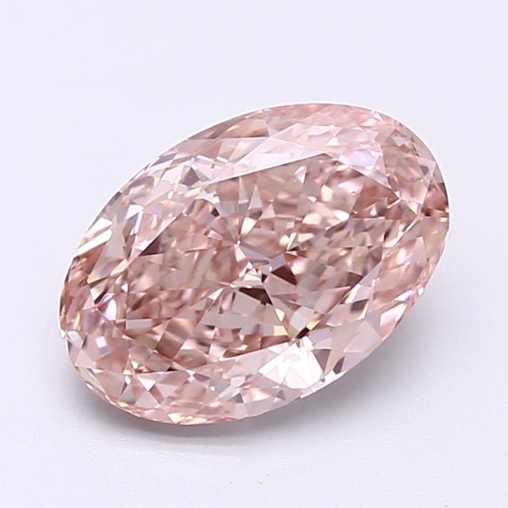 2.83 Ct. Fancy Vivid  Pink Oval Lab Grown Diamond