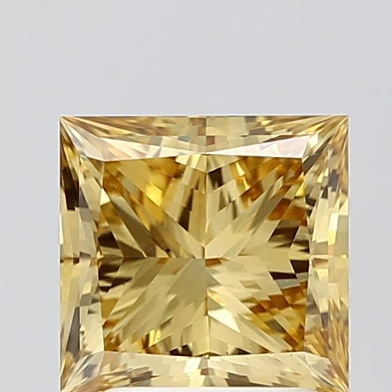 2.51 Ct. Fancy Intense Yellow Princess Lab Grown Diamond