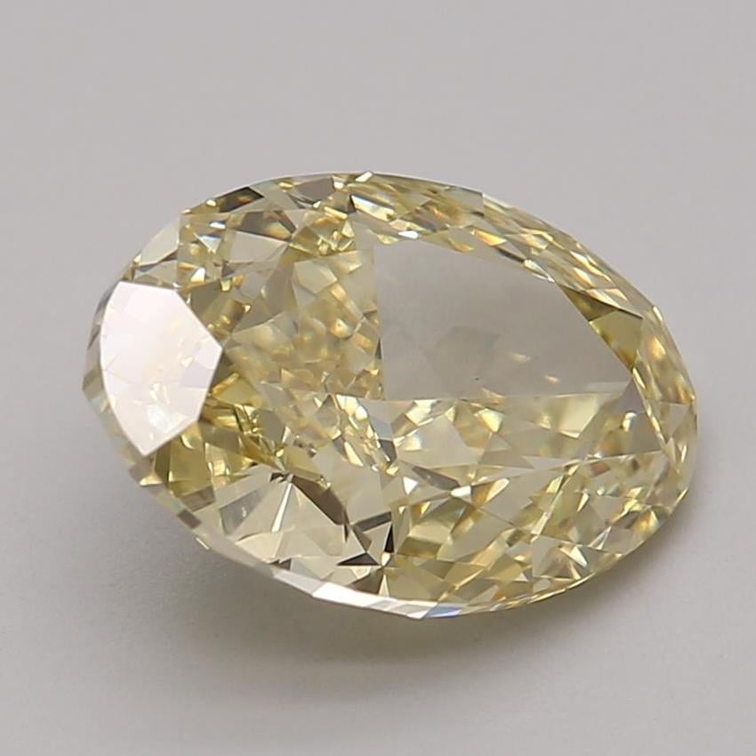 3.72 Ct. Fancy Intense Yellow Oval Lab Grown Diamond