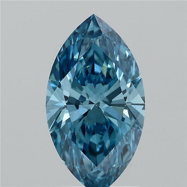 1.51 Ct. Fancy Vivid Blue Marquise Lab Grown Diamond