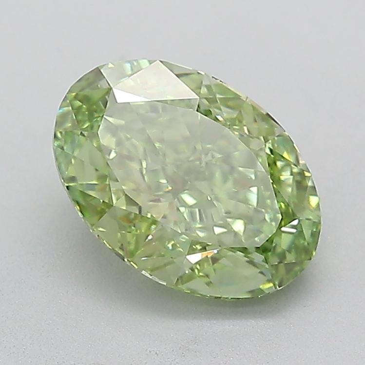 2.01 Ct. Fancy Vivid  Green Oval Lab Grown Diamond