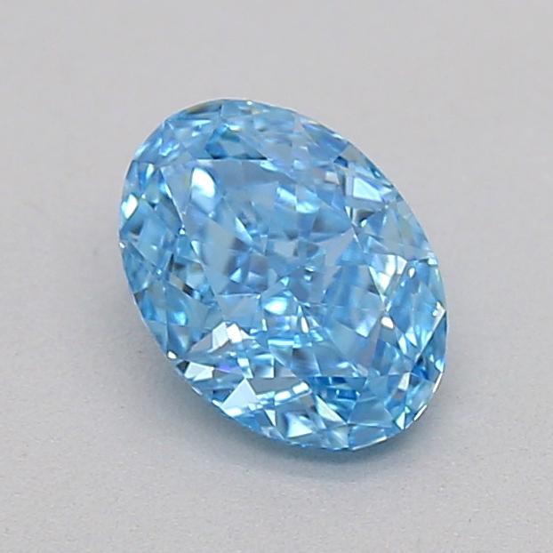 0.51 Ct. Fancy Vivid  Blue Oval Lab Grown Diamond