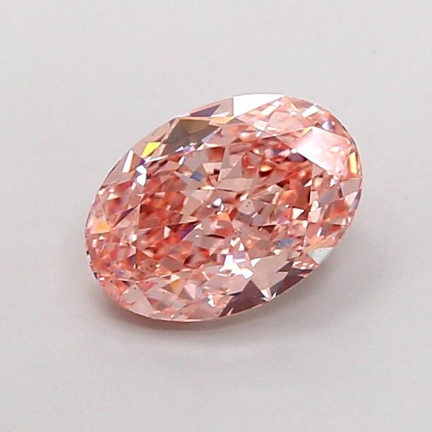 1.58 Ct. Fancy Intense Pink Oval Lab Grown Diamond