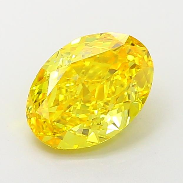 1.89 Ct. Fancy Vivid  Yellow Oval Lab Grown Diamond