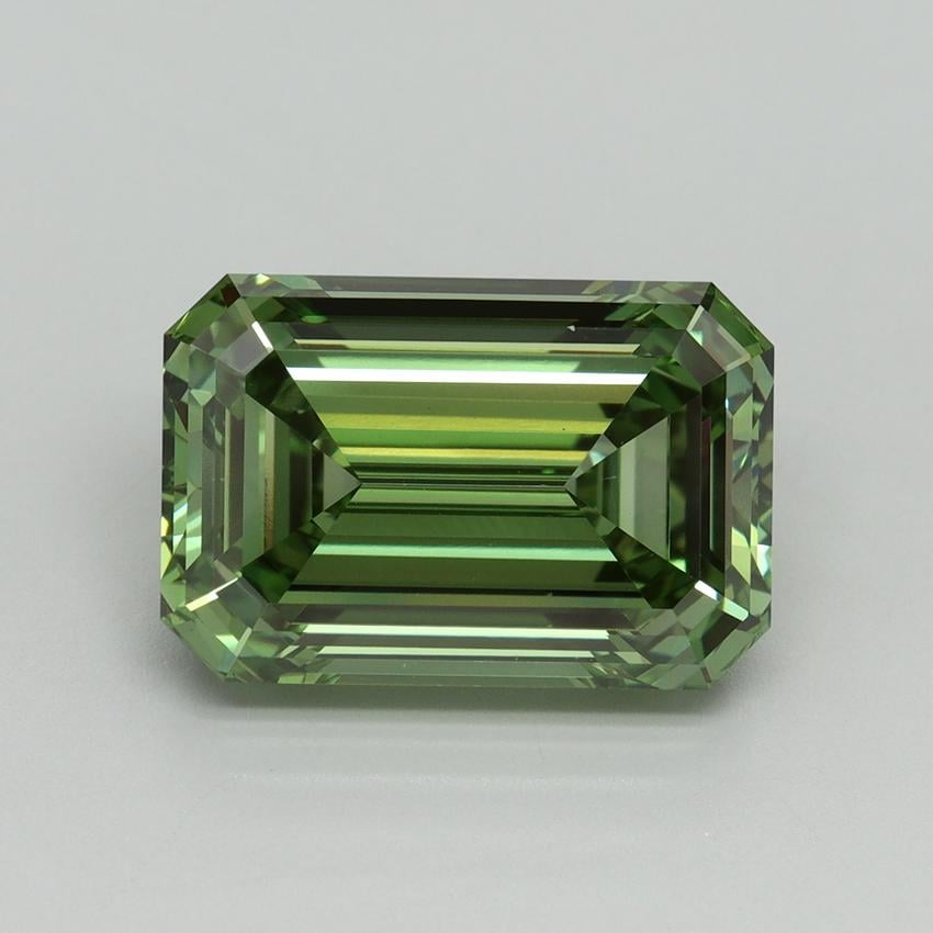 6.05 Ct. Fancy Vivid Green Emerald Lab Grown Diamond