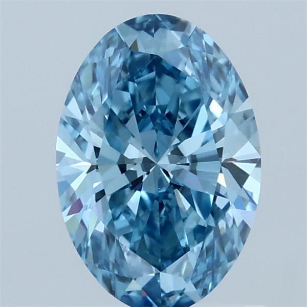 1.06 Ct. Fancy Vivid  Blue Oval Lab Grown Diamond