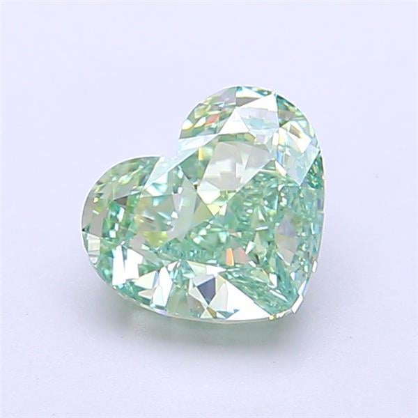 1.40 Ct. Fancy Vivid Green Heart Lab Grown Diamond