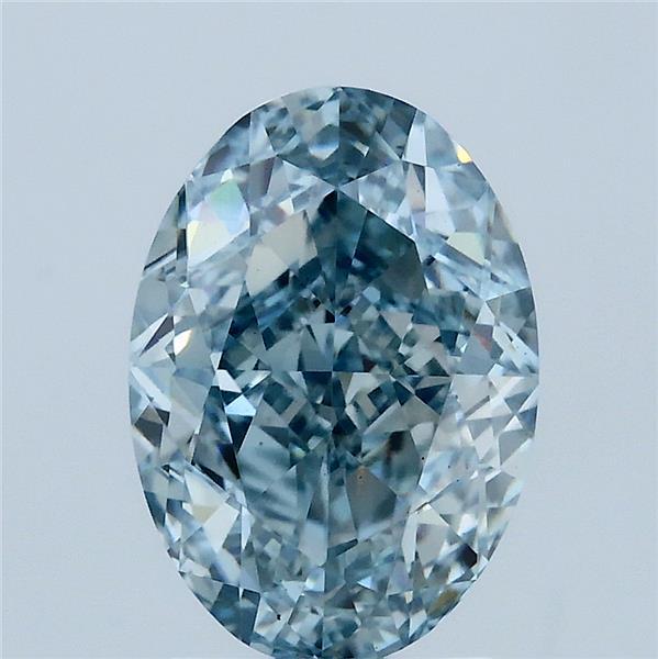 3.25 Ct. Fancy Intense Blue Oval Lab Grown Diamond