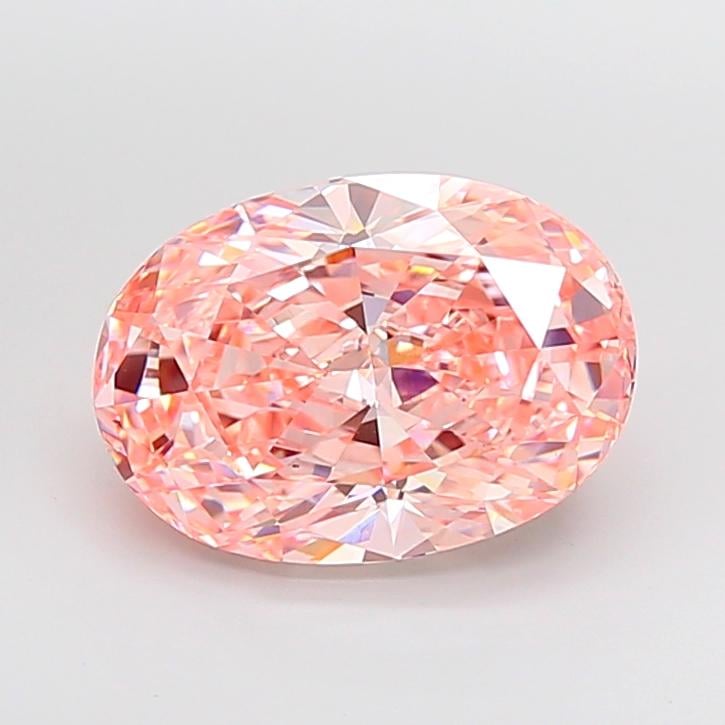 6.10 Ct. Fancy Vivid Pink Oval Lab Grown Diamond