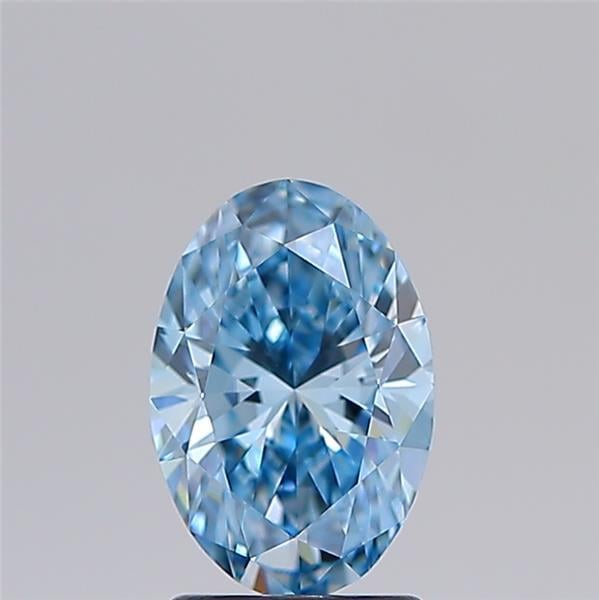 1.51 Ct. Fancy Vivid Blue Oval Lab Grown Diamond