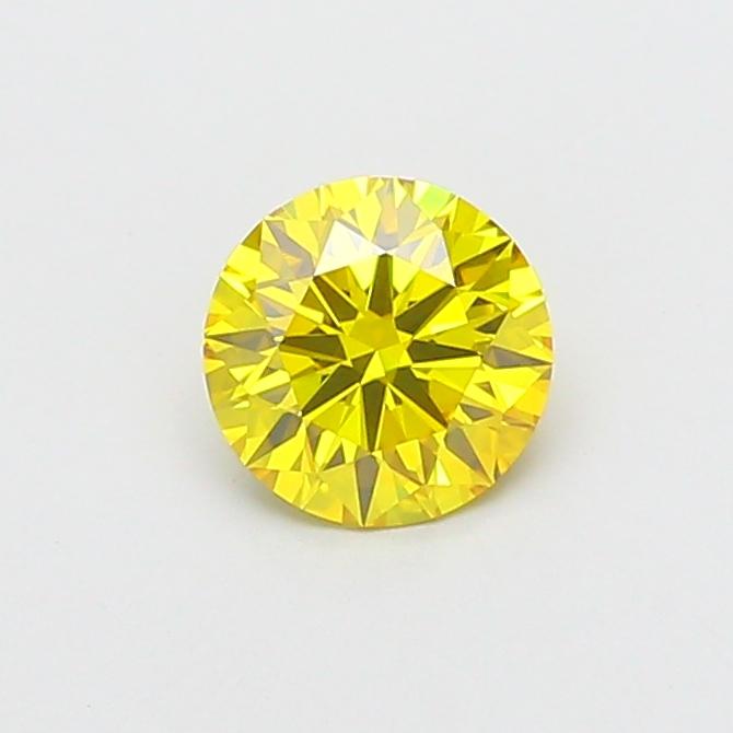 1.10 Ct. Fancy Vivid  Yellow Round Lab Grown Diamond