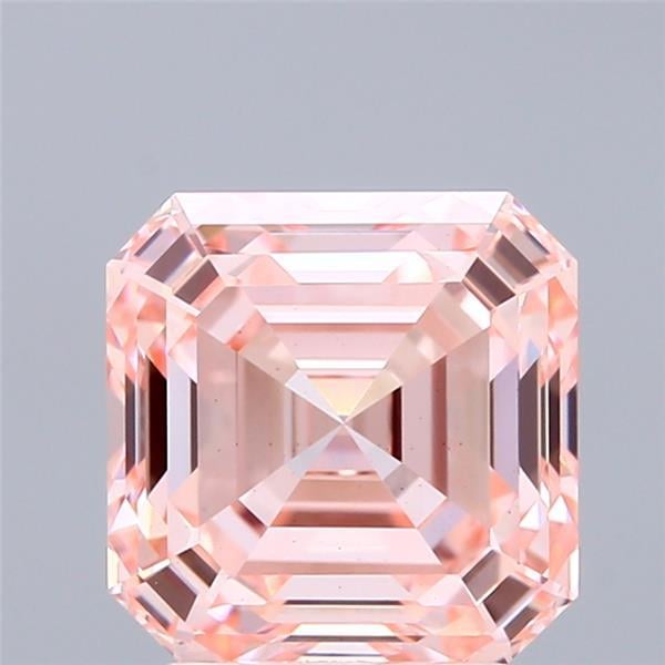 3.16 Ct. Fancy Intense Pink Asscher Lab Grown Diamond