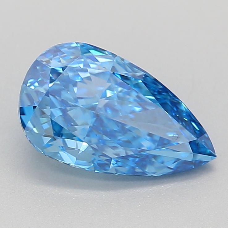 0.83 Ct. Fancy Vivid Blue Pear Lab Grown Diamond