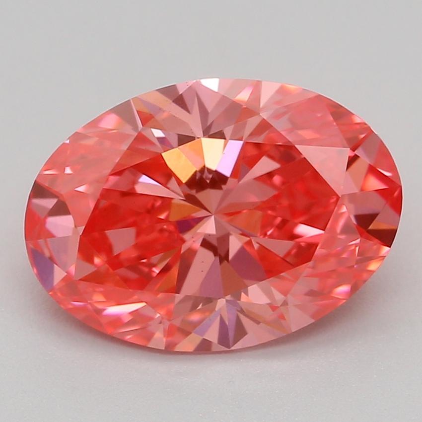 1.55 Ct. Fancy Vivid Pink Oval Lab Grown Diamond