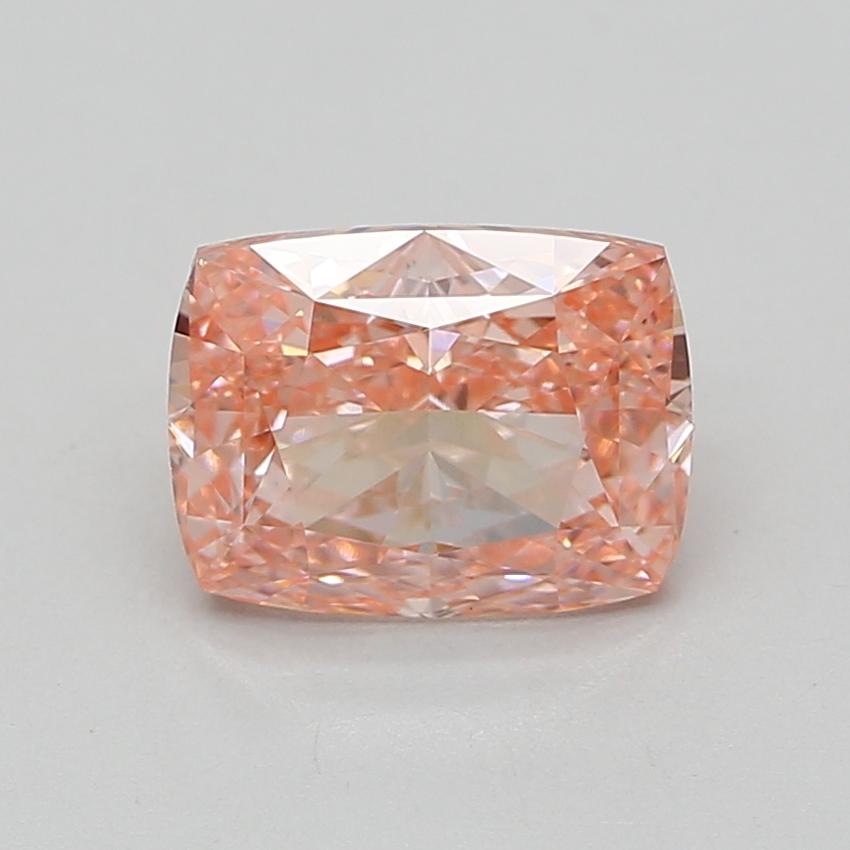 3.06 Ct. Fancy Vivid Pink Cushion Lab Grown Diamond