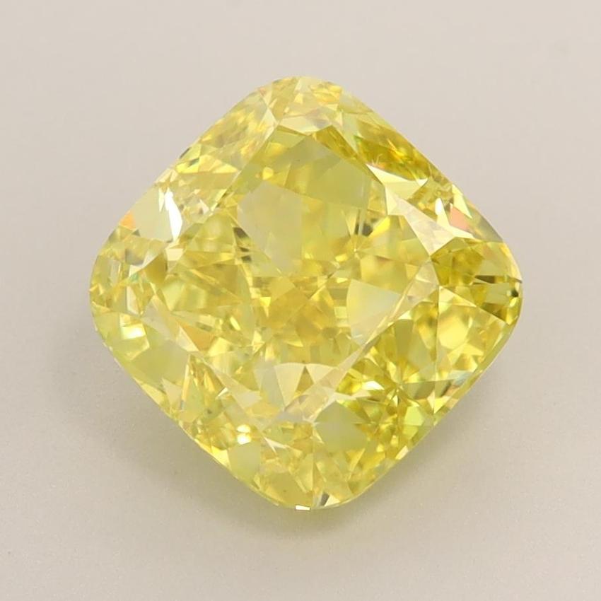 3.00 Ct. Fancy Vivid Yellow Cushion Lab Grown Diamond