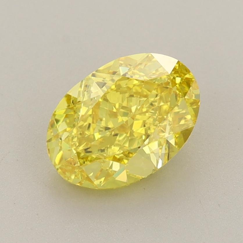 1.43 Ct. Fancy Vivid  Yellow Oval Lab Grown Diamond