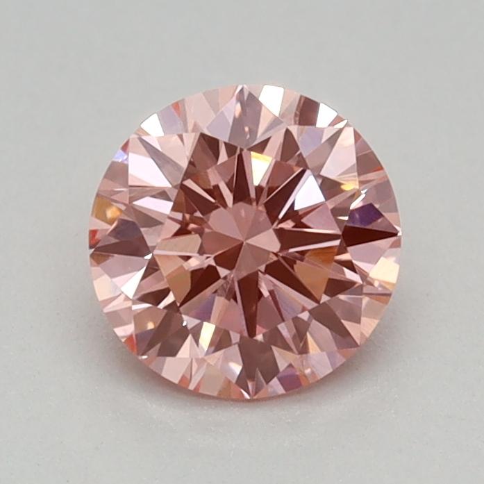 0.42 Ct. Fancy Vivid Pink Round Lab Grown Diamond