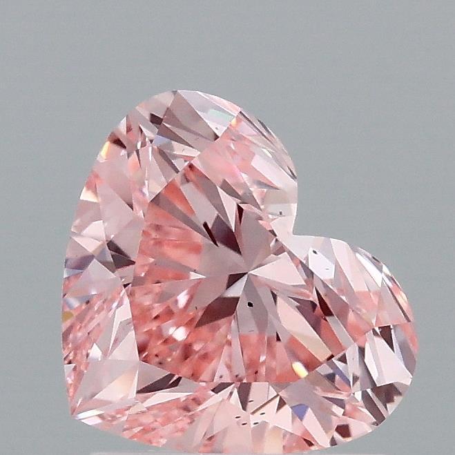 1.51 Ct. Fancy Intense Pink Heart Lab Grown Diamond