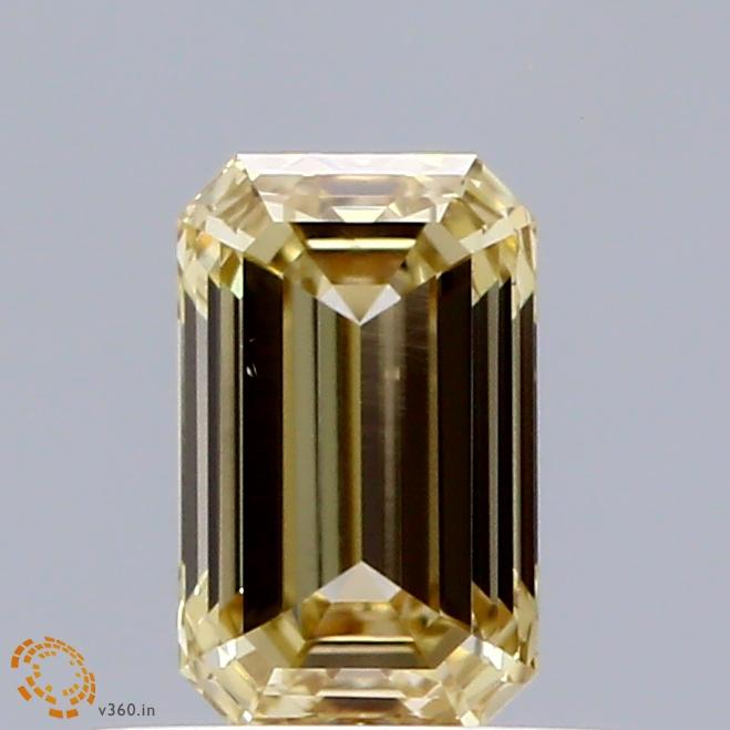 0.66 Ct. Fancy Brownish Yellow Emerald Lab Grown Diamond